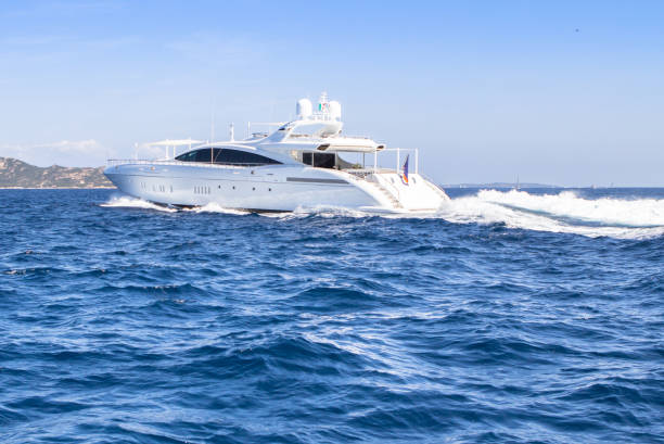 istock Luxury yacht in the sea 672198294
