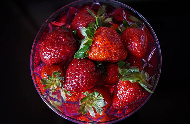 istock Close-Up High Angle View Of Strawberries 672198933