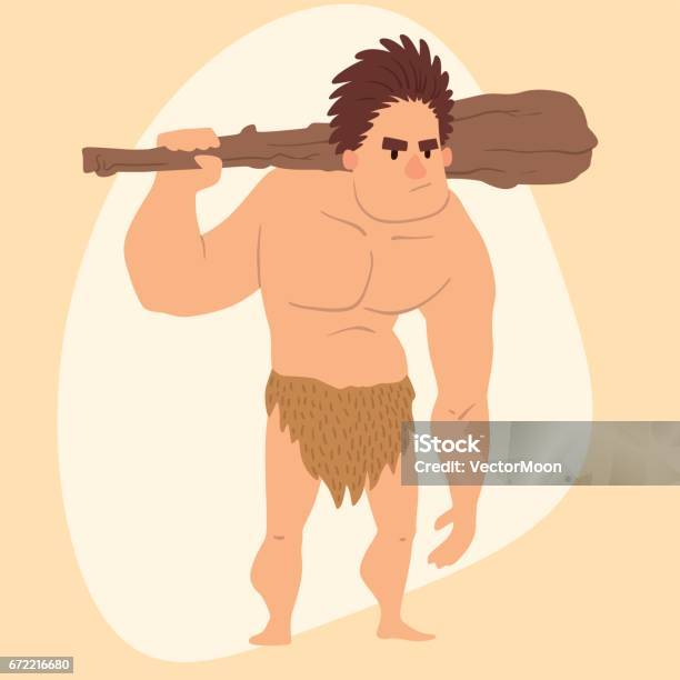  Ilustración de Cavernícola Primitivos Edad De Piedra Dibujos Animados Hombre Neanderthal Carácter Humano Evolución Vector Ilustración y más Vectores Libres de Derechos de Cueva