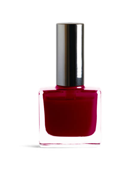 istock Dark brown color nail polish isolated on white background with clipping path 672217234