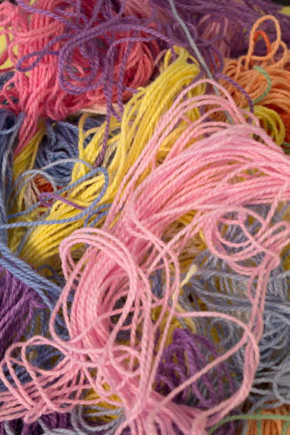 istock Pastel multicolored cotton Embroidery background 672219832