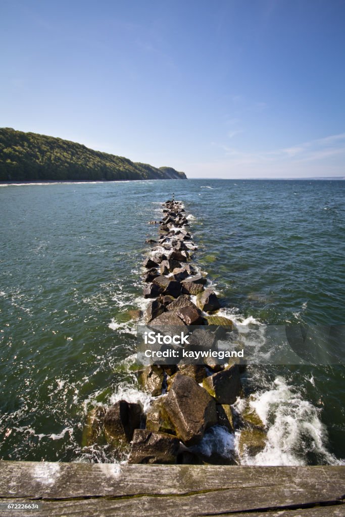 Close to the Chalk Cliffs. Great time on Rügen, Chalk Cliffs, Beaches, Coast and bathing resort Binz. Rügen is Germany's largest island. Located in the Baltic Sea and belongs to the state of Mecklenburg. Sandy beaches, lagoons and open bays. Jasmund National Park known because of his chalk cliffs. Baltic Sea Stock Photo