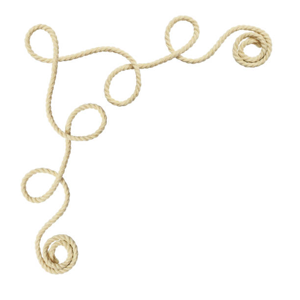 istock Beige cotton rope corner 672236750