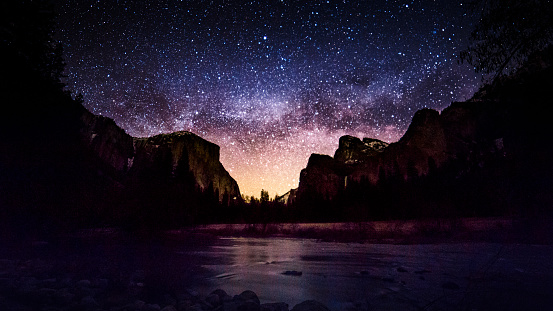 Milky Way at Valley View, Yosemite National Park, California