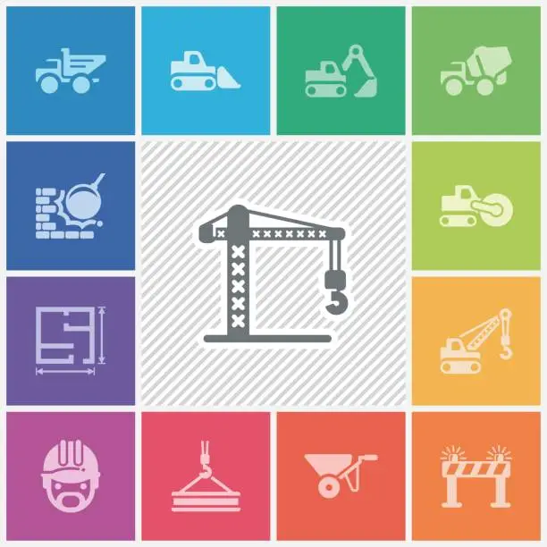 Vector illustration of Construction icons