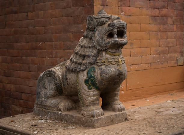 istock Hindu Goddess Lion statue 672259082