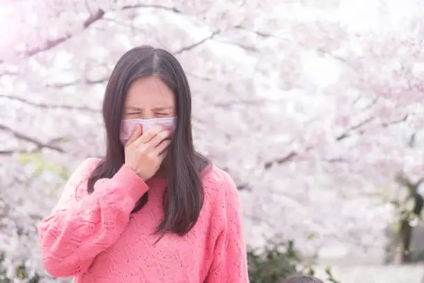 Photo of woman with hay fever