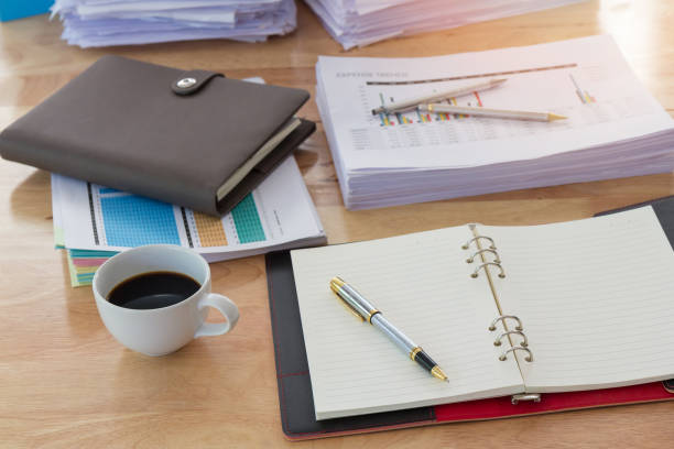istock Business concept of office working, business background 672272348