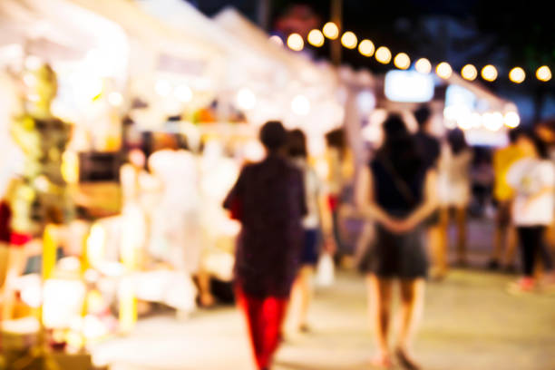 istock Abstract blurred lights of night festival 672281802