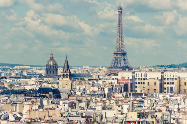 istock View on Paris form Notre Dame cathedral 672288176