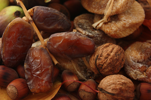 Branched dates - Nuts and dried figs