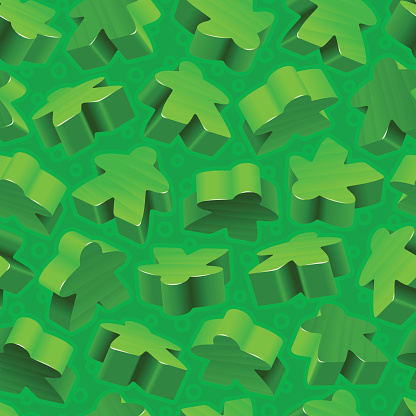 Meeple Vector Vector Green Meeples Seamless Pattern Stock Illustration - Download ...
