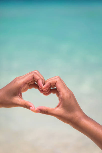 istock Female hands in heart shape 672301602