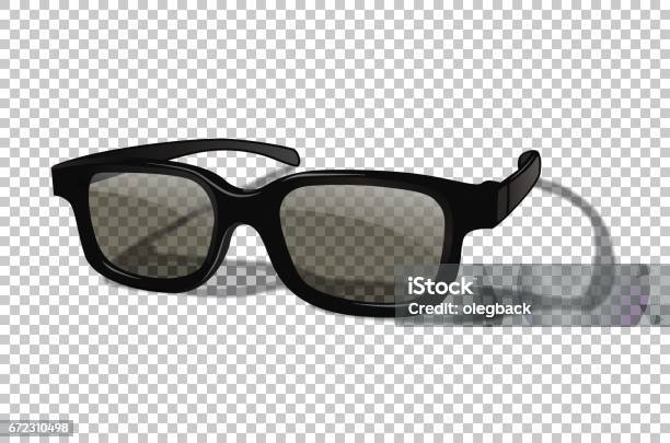 Vector Realistic 3d Or Sunglasses Isolated On Transparent Background Stock Illustration - Download Image Now