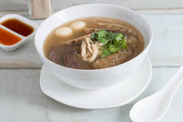 istock Fish maw soup or Chinese soup. 672313122
