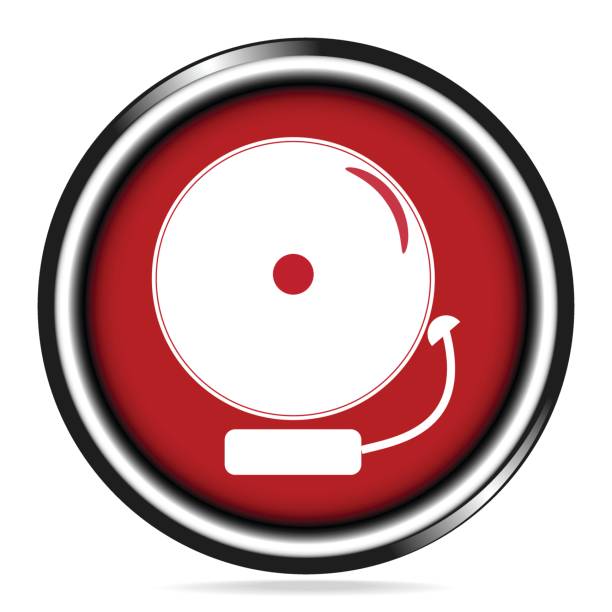 ikona dzwonka alarmowego, ilustracja znaku ostrzegawczego - service bell flash stock illustrations