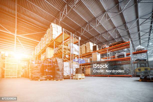 Large Hangar Warehouse Industrial And Logistics Companies Stock Photo - Download Image Now