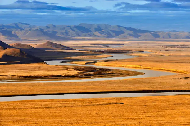 The First Bay of Yellow River. Here is the first bay of the Yellow River's Ninety-nine Bay, The junction of Sichuan Province, Qinghai Province and Gansu province, China.