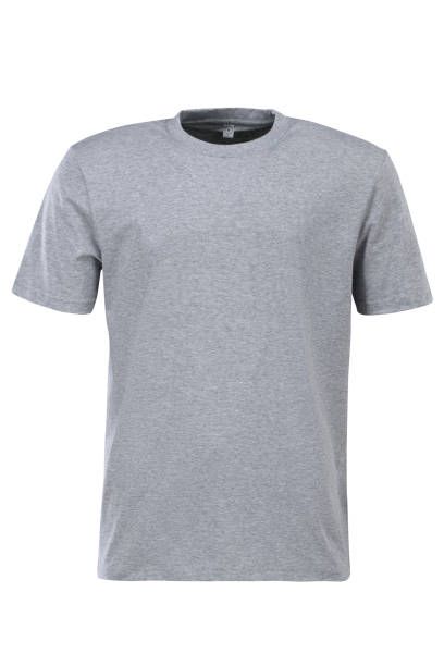 istock Grey t-shirt for branding isolated on white background 672326174