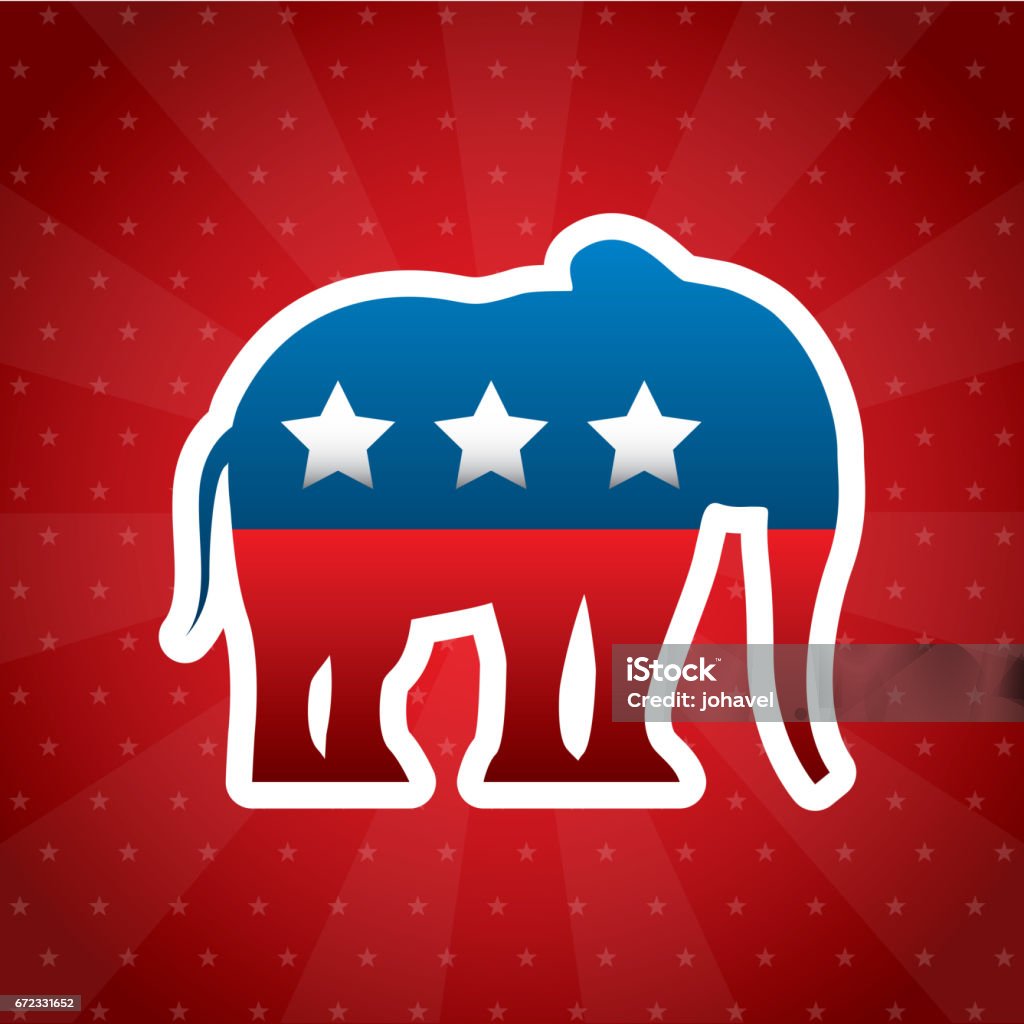 Republican Political Party Animal Stock Illustration - Download Image Now -  US Republican Party, Elephant, Icon - iStock