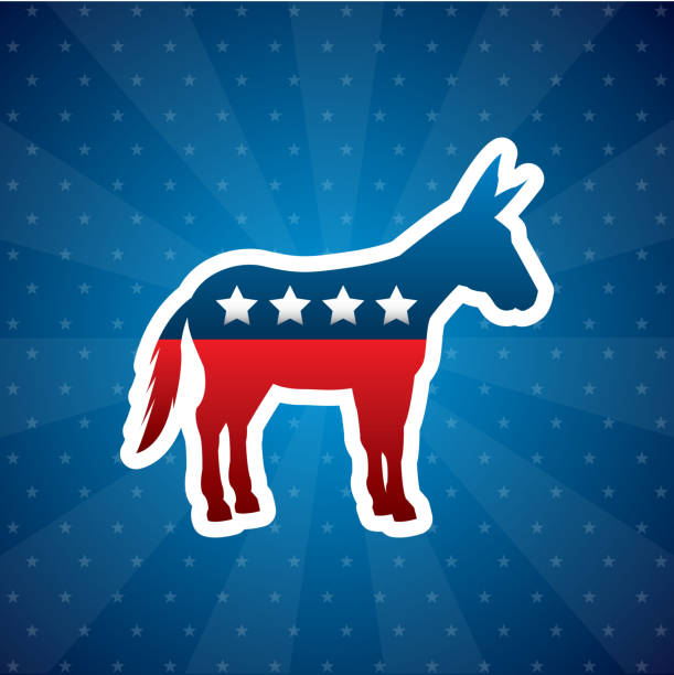 ilustraciones, imágenes clip art, dibujos animados e iconos de stock de animal de partido demócrata - burrito