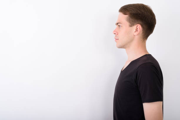 Portrait of man on a black background