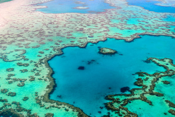 istock Aerial view of the Great Barrier Reef 672342862