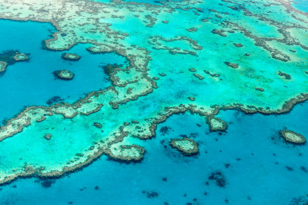 istock Aerial view of the Great Barrier Reef 672343216
