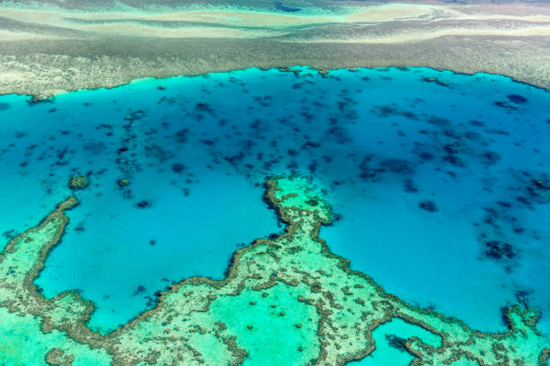 istock Aerial view of the Great Barrier Reef 672343374