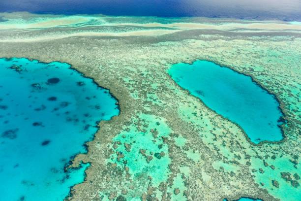 istock Aerial view of the Great Barrier Reef 672343430