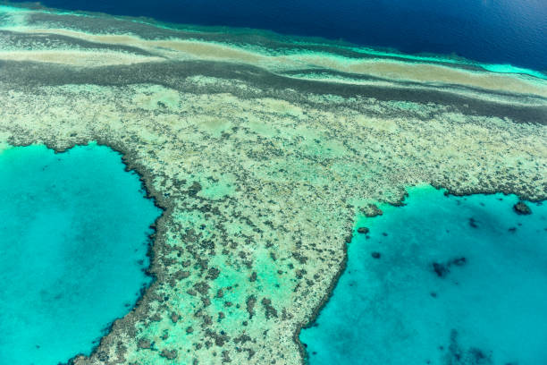 istock Aerial view of the Great Barrier Reef 672343644