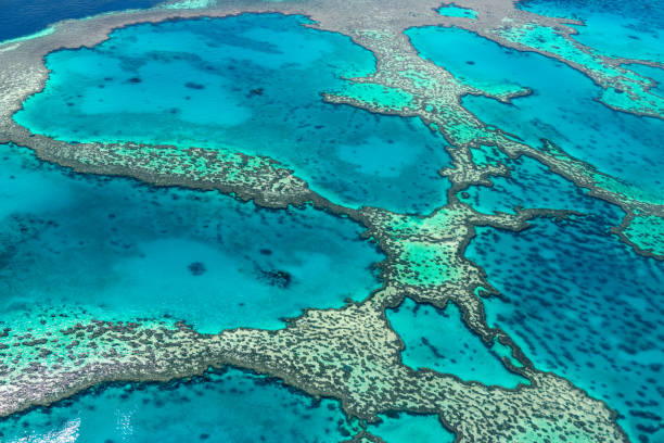 istock Aerial view of the Great Barrier Reef 672343898