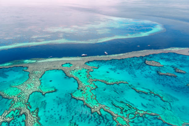 istock Aerial view of the Great Barrier Reef 672344100