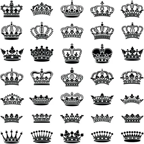 Vector illustration of Crown