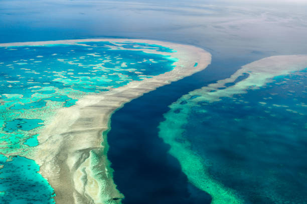 istock Aerial view of the Great Barrier Reef 672346542