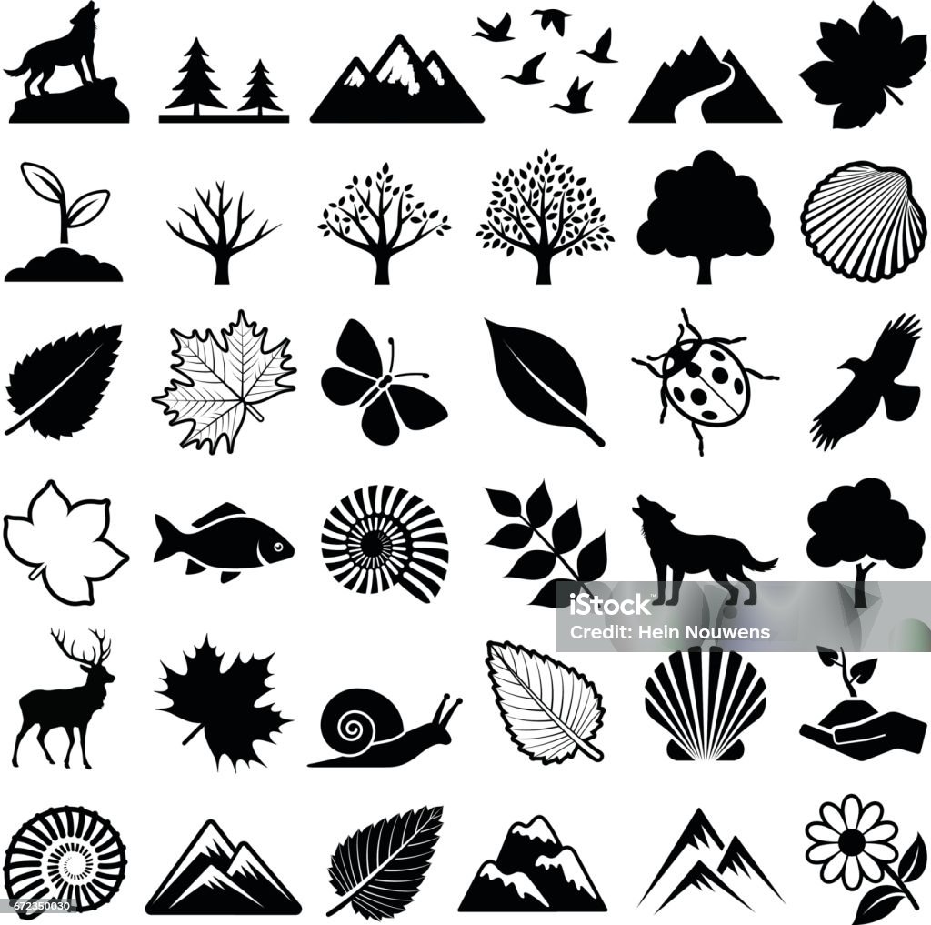 Nature icons Nature icon collection - vector illustration Icon Symbol stock vector