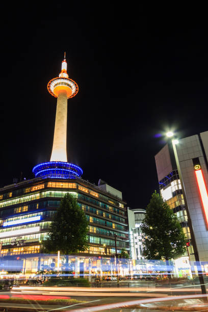 istock Kyoto Tower at Nighttime. 672351140