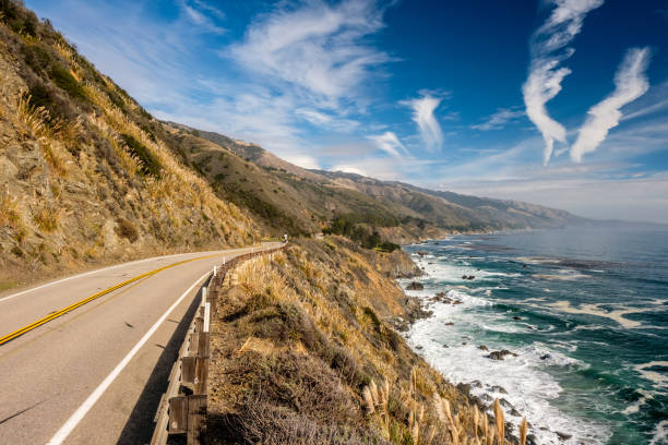 istock Highway 1 on the pacific coast, California, USA. 672354132