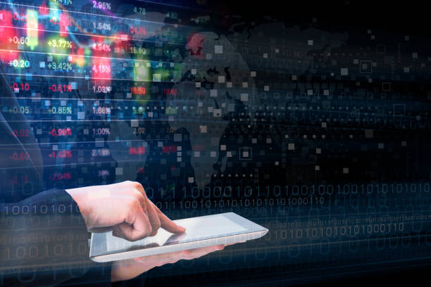 istock Business woman are checking stock market graph by using digital tablet 672354748
