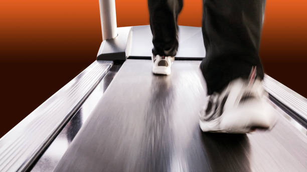 istock Young woman are running on machines 672358528