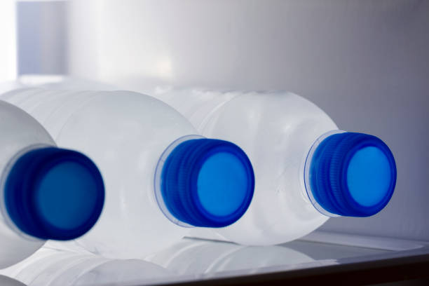 istock Bottled water in the refrigerator 672361258