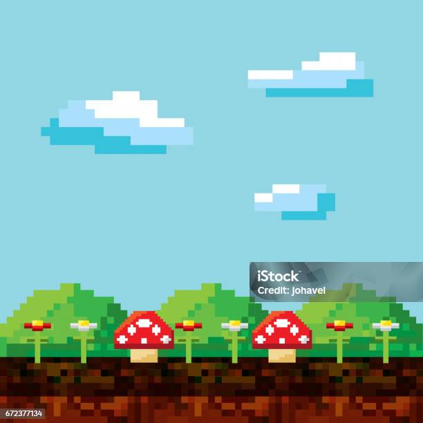 Pixelated Video Game Icons Stock Illustration - Download Image Now - Pixelated, Video Game, Characters