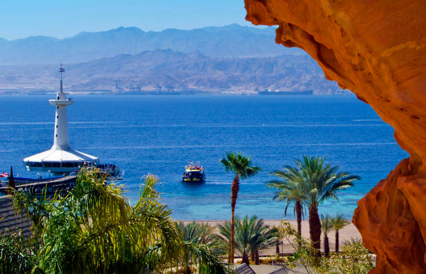istock View on the Aqaba gulf and underwater observatory, Eilat 672386738