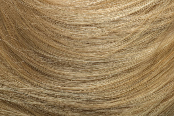 istock Women's natural blonde hair background 672387230