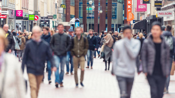 european shopping street segment - eindhoven imagens e fotografias de stock