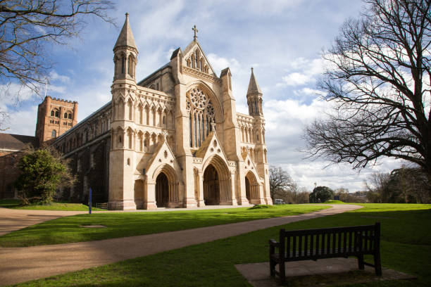 istock St Albans Cathedral on sunny day 672401948