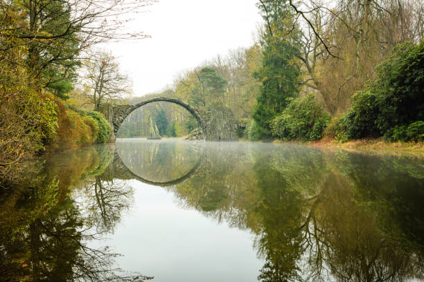 istock Rakotz bridge in Kromlau 672406066