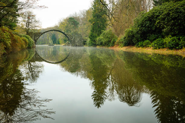 istock Rakotz bridge in Kromlau 672406112