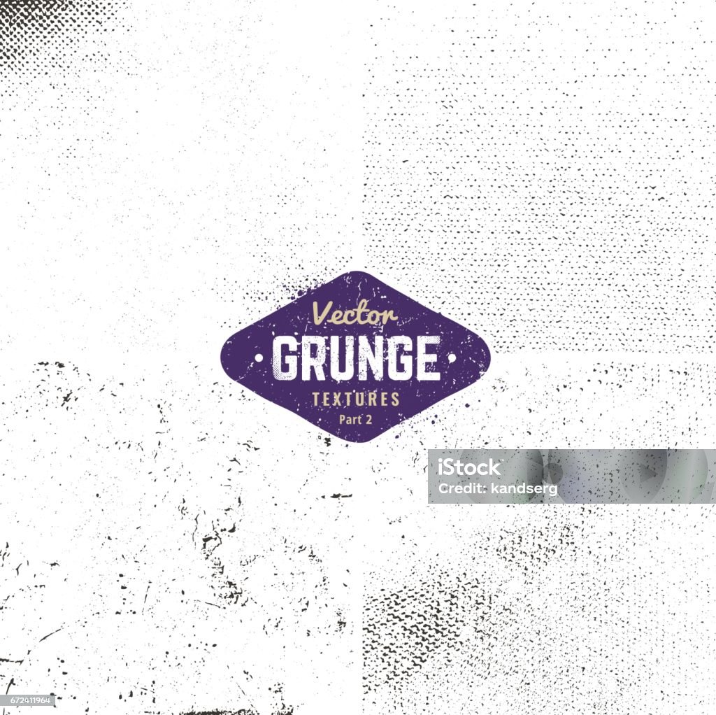 Conjunto de texturas Grunge - arte vectorial de Con textura libre de derechos