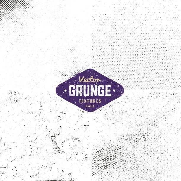 Grunge Textures Set Set of four grunge weathered textures. Square dirty vector textures. weathered textures stock illustrations